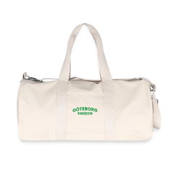 Gothenburg Sweden in Green Font - Recycled Canvas Sports Bag by Stanley/Stella - natural - Front
