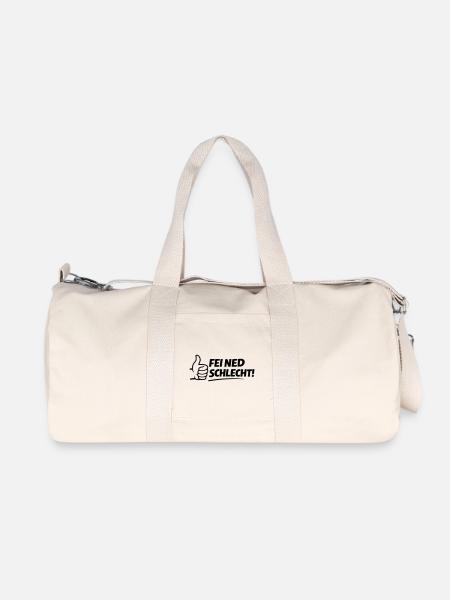Fei ned schlecht - Recycelte Canvas-Sporttasche von Stanley/Stella - Naturweiß