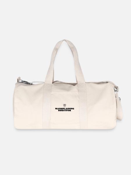 Mansplaining Survivor - Recycelte Canvas-Sporttasche von Stanley/Stella - Naturweiß