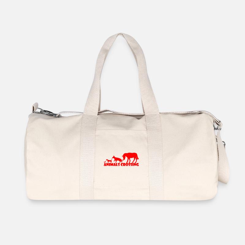 Tierabenteuer Silhouetten Design - Recycelte Canvas-Sporttasche von Stanley/Stella - Naturweiß