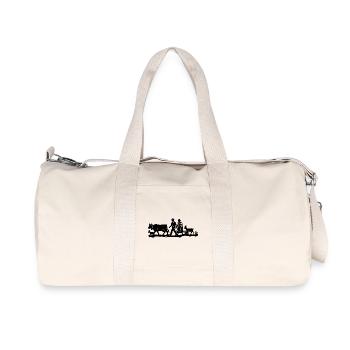 Alpaufzug_1_black_ - Sac de sport en toile recyclée Stanley/Stella - blanc naturel - Devant