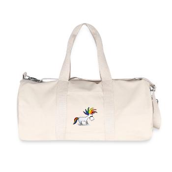 Punk Einhorn - Recycelte Canvas-Sporttasche von Stanley/Stella - Naturweiß - Vorne