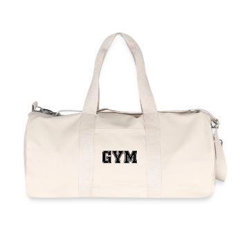 GYM Entraînement musculaire Fitness - Sac de sport en toile recyclée Stanley/Stella - blanc naturel - Devant