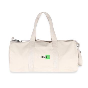 ThinkK Green Block Typo - Recycled Canvas Sports Bag by Stanley/Stella - natural - Front