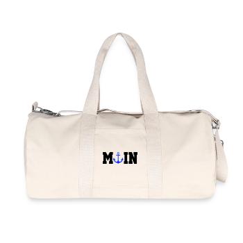 Blauer Anker Nautik Moin - Recycelte Canvas-Sporttasche von Stanley/Stella - Naturweiß - Vorne