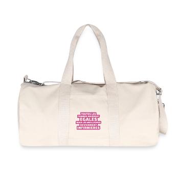 les meilleures deviennent infirmières - Sac de sport en toile recyclée Stanley/Stella - blanc naturel - Devant