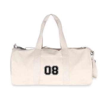 08 - Rugby-Style Sportswear - Trikot Shirt Motiv - Recycelte Canvas-Sporttasche von Stanley/Stella - Naturweiß - Vorne
