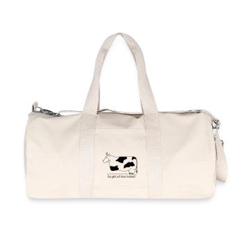 vache - Sac de sport en toile recyclée Stanley/Stella - blanc naturel - Devant
