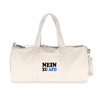 Nein zu afd - Recycelte Canvas-Sporttasche von Stanley/Stella - Naturweiß - Vorne