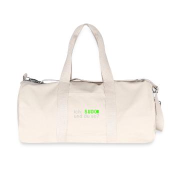 ich: SUDO und du so? Linux Spruch - Programmierer - Recycelte Canvas-Sporttasche von Stanley/Stella - Naturweiß - Vorne