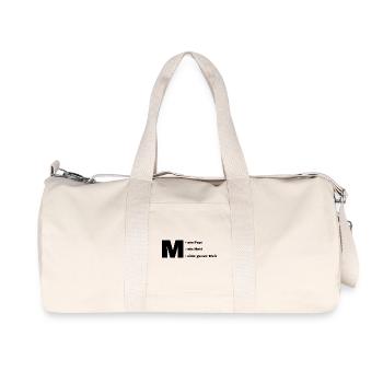 Mein Papi, mein Held, meine ganze Welt. - Recycelte Canvas-Sporttasche von Stanley/Stella - Naturweiß - Vorne