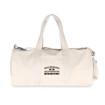 Ergotherapeutin-Ruhe bewahren-entspann dich - Recycelte Canvas-Sporttasche von Stanley/Stella - Naturweiß - Vorne