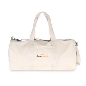 Battement de cœur en Allemagne - Sac de sport en toile recyclée Stanley/Stella - blanc naturel - Devant
