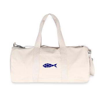 SARDINE. FISH. APRIL FOOL. EASTER. SEA - Recycled Canvas Sports Bag by Stanley/Stella - natural - Front