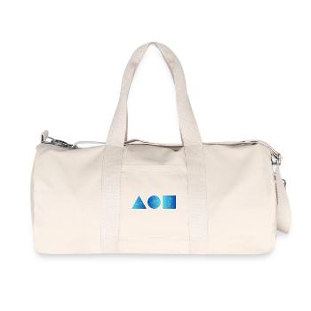 Blue Triathlon Line Motif with Three Symbols - Recycled Canvas Sports Bag by Stanley/Stella - natural - Front