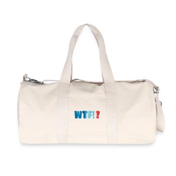 WTF Klimastreifen - Recycelte Canvas-Sporttasche von Stanley/Stella - Naturweiß - Vorne