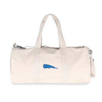 Blue Whale : design minimaliste paresseux et somnolent - Sac de sport en toile recyclée Stanley/Stella - blanc naturel - Devant