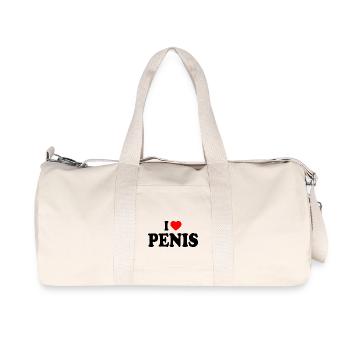 I love penis - Recycled Canvas Sports Bag by Stanley/Stella - natural - Front