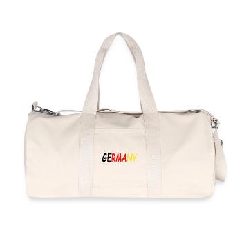 Germany Schwarz Rot Gold - Recycelte Canvas-Sporttasche von Stanley/Stella - Naturweiß - Vorne