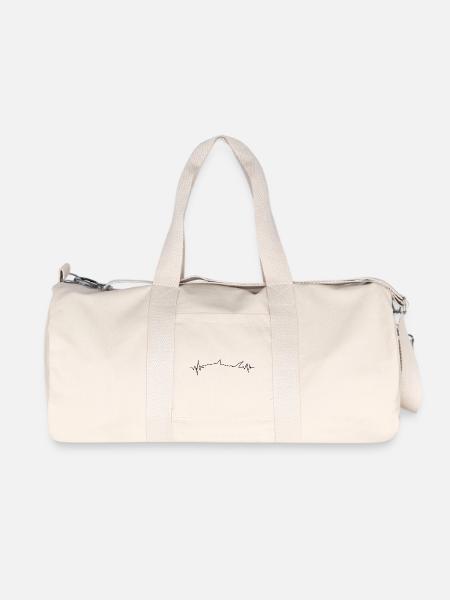 Heartbeat shark - Recycled Canvas Sports Bag by Stanley/Stella - natural