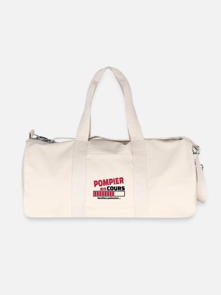 pompier en cours - Sac de sport en toile recyclée Stanley/Stella - blanc naturel