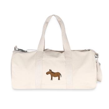 Pferde - Recycelte Canvas-Sporttasche von Stanley/Stella - Naturweiß - Vorne