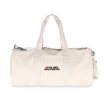 I love my hot girlfriend - Recycled Canvas Sports Bag by Stanley/Stella - natural - Front