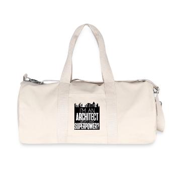 Architekt / Architektur: I´m An Architect. What´s - Recycelte Canvas-Sporttasche von Stanley/Stella - Naturweiß - Vorne