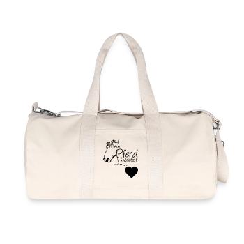 Mein Pferd - Mein Herz Geschenk - Recycelte Canvas-Sporttasche von Stanley/Stella - Naturweiß - Vorne