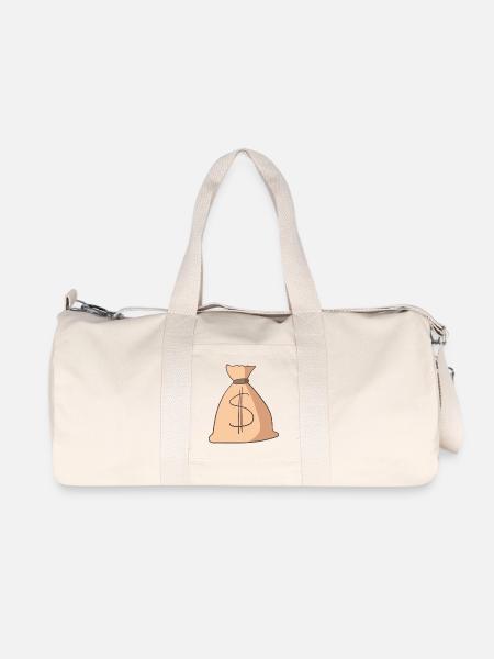 Geld - Recycelte Canvas-Sporttasche von Stanley/Stella - Naturweiß