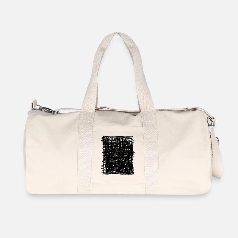 Black Square - Recycelte Canvas-Sporttasche von Stanley/Stella - Naturweiß
