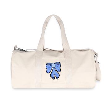 beautiful blue bow, gift idea - Recycled Canvas Sports Bag by Stanley/Stella - natural - Front