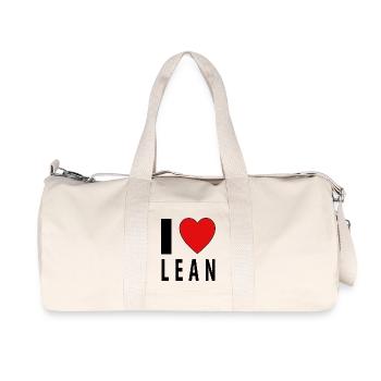 I heart LEAN - Recycled Canvas Sports Bag by Stanley/Stella - natural - Front