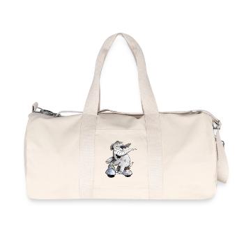 Cadeau de motif animal amusant de scooter d'éléphant heureux monte - Sac de sport en toile recyclée Stanley/Stella - blanc naturel - Devant