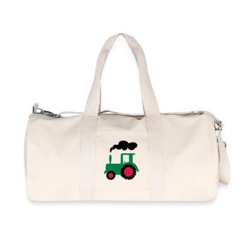 traktor trecker landwirtschaft - Recycelte Canvas-Sporttasche von Stanley/Stella - Naturweiß - Vorne