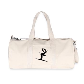 Skihirsch Après-Ski Wintersport für Skifahrer - Recycelte Canvas-Sporttasche von Stanley/Stella - Naturweiß - Vorne
