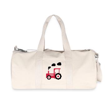 traktor landwirtschaft - Recycelte Canvas-Sporttasche von Stanley/Stella - Naturweiß - Vorne