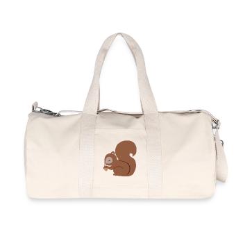 Sweet squirrel with acorn - Recycled Canvas Sports Bag by Stanley/Stella - natural - Front