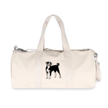 Appenzeller Sennenhund - Recycelte Canvas-Sporttasche von Stanley/Stella - Naturweiß - Vorne
