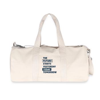 The Future starts Today - Recycled Canvas Sports Bag by Stanley/Stella - natural - Front