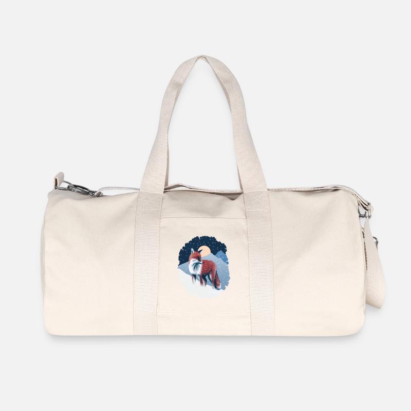 Fuchs im Schnee - Recycelte Canvas-Sporttasche von Stanley/Stella - Naturweiß