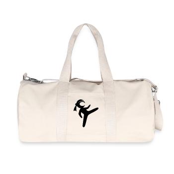 ninja fighter symbol comic kids fighting - Recycelte Canvas-Sporttasche von Stanley/Stella - Naturweiß - Vorne
