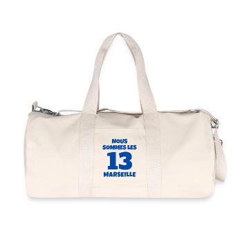 Marseille. je suis Marseillais. 13 - Sac de sport en toile recyclée Stanley/Stella - blanc naturel - Devant