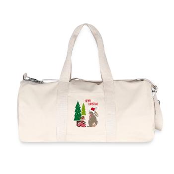 Merry Christmas - Recycled Canvas Sports Bag by Stanley/Stella - natural - Front