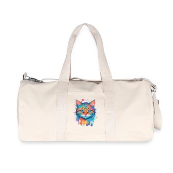Niedliche Katze - Recycelte Canvas-Sporttasche von Stanley/Stella - Naturweiß - Vorne