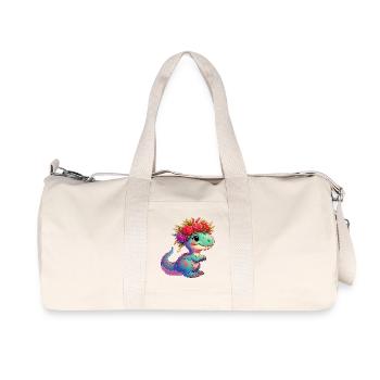 Dinosaur - Recycled Canvas Sports Bag by Stanley/Stella - natural - Front