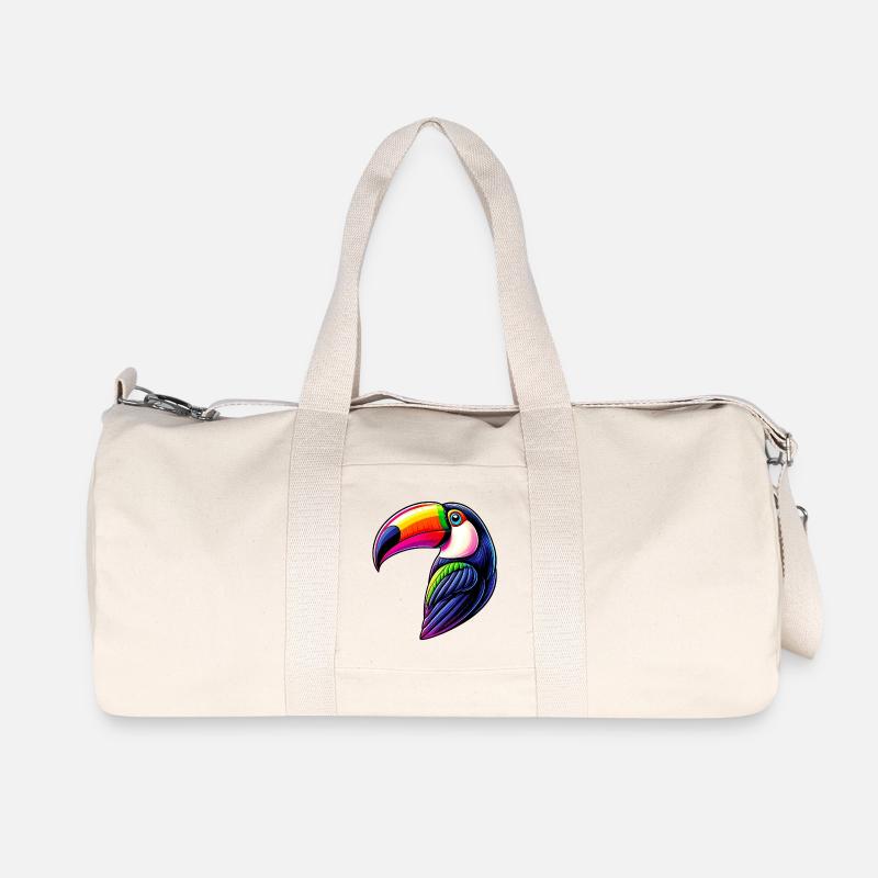 Tukan - Recycelte Canvas-Sporttasche von Stanley/Stella - Naturweiß