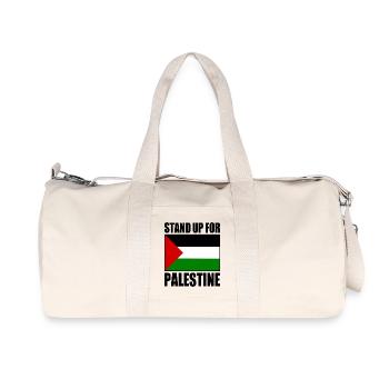 stand up for palestine - Sac de sport en toile recyclée Stanley/Stella - blanc naturel - Devant
