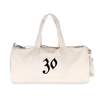 30. 30 ANS. 30e ANNIVERSAIRE. ANNIVERSAIRE 30 ANS. - Sac de sport en toile recyclée Stanley/Stella - blanc naturel - Devant