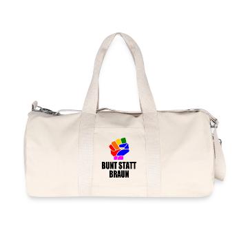 bunt statt braun - Recycelte Canvas-Sporttasche von Stanley/Stella - Naturweiß - Vorne